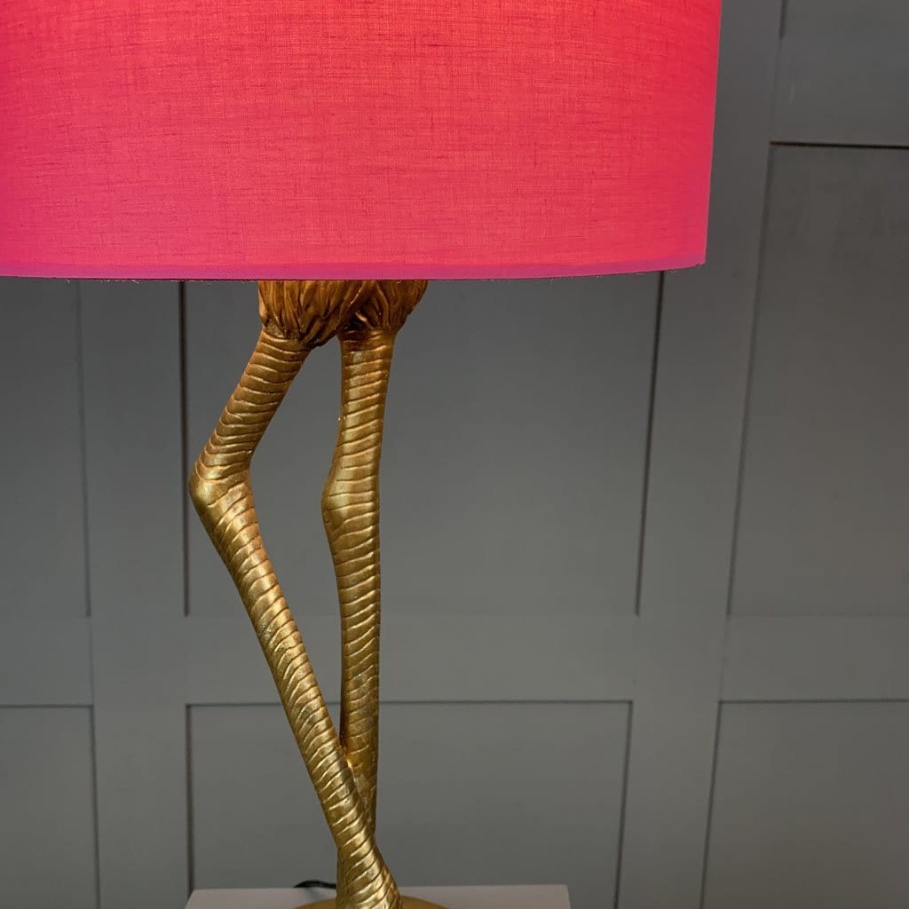 Flamingo Leg Antique Gold Table Lamp