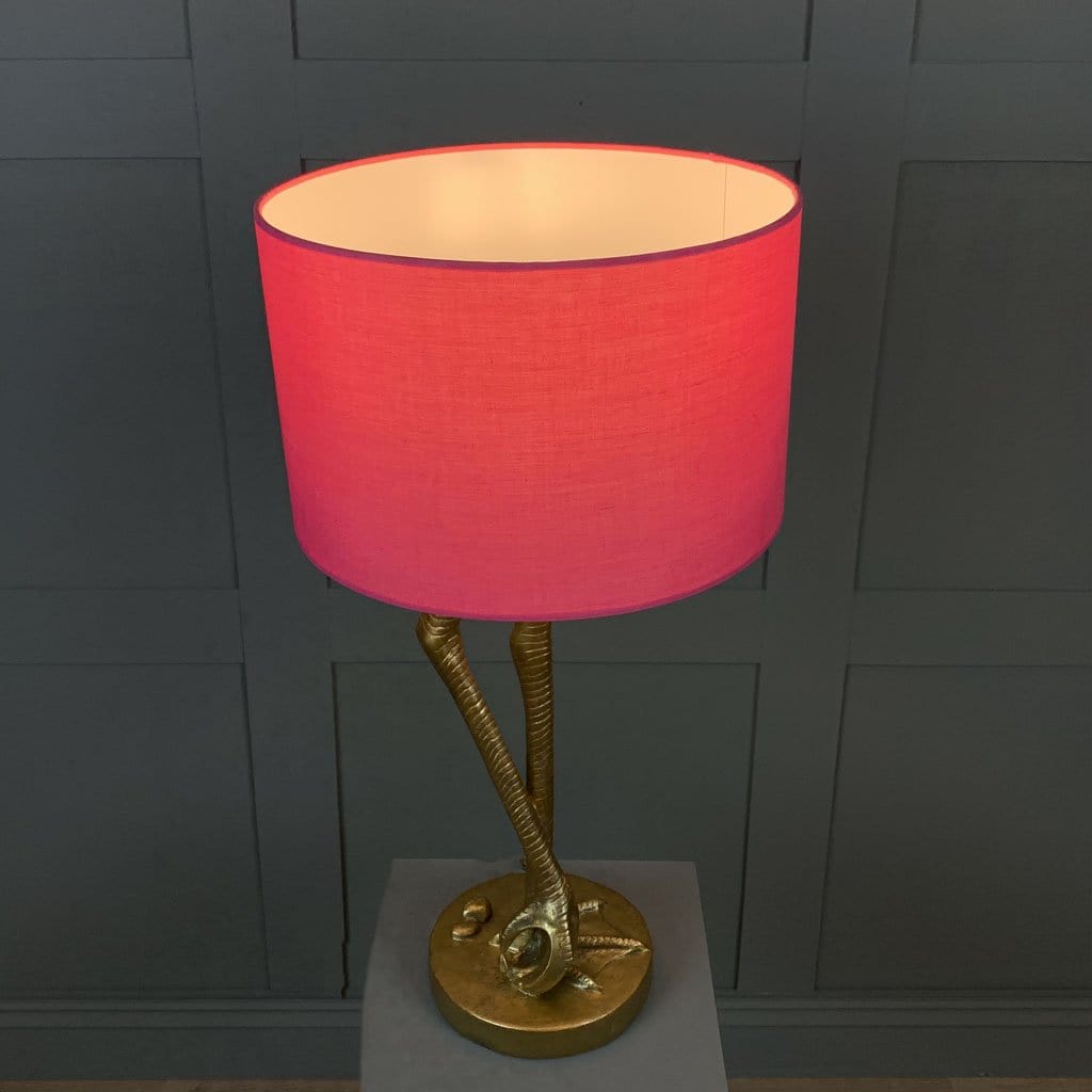 Flamingo Leg Antique Gold Table Lamp