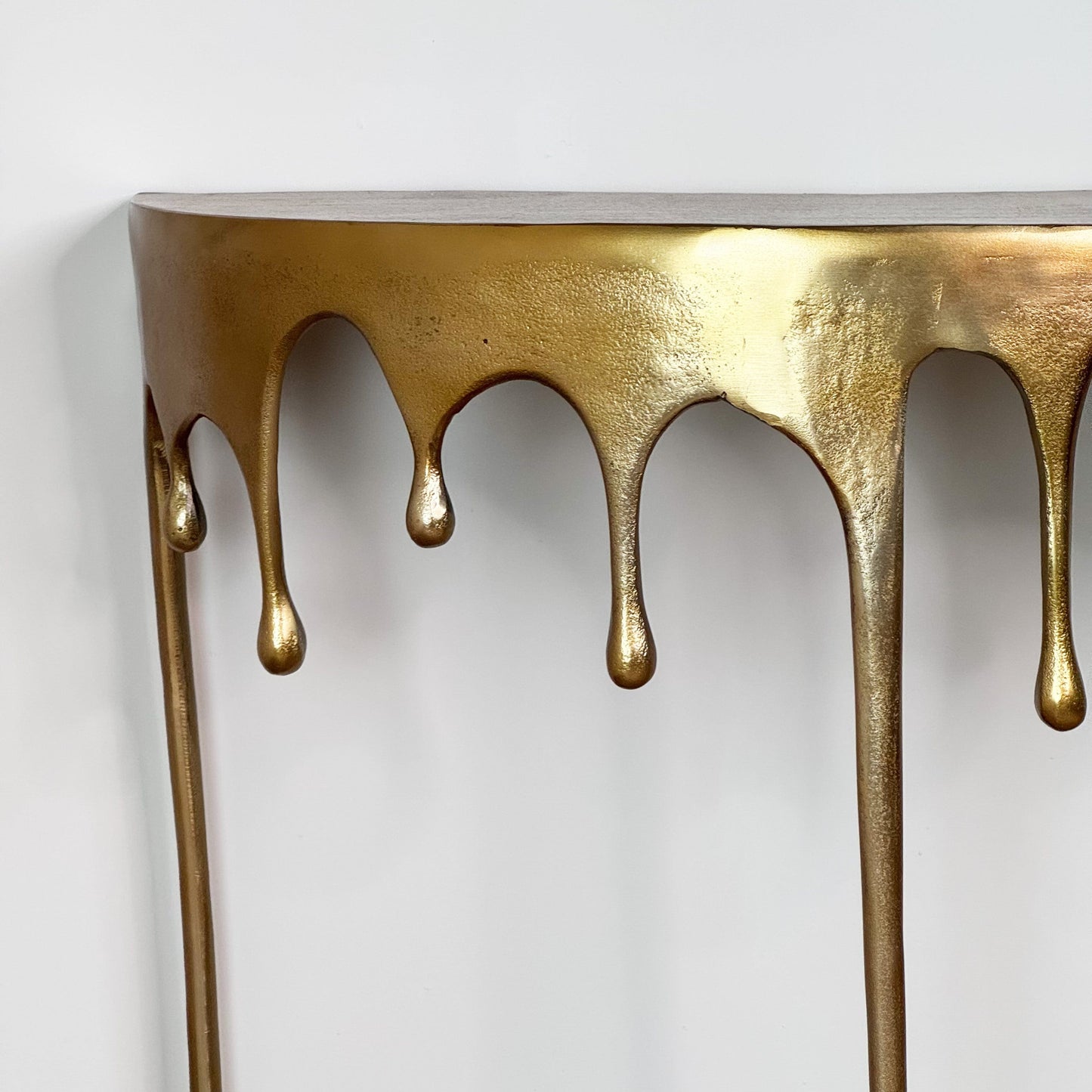 Gold Drip Console Table