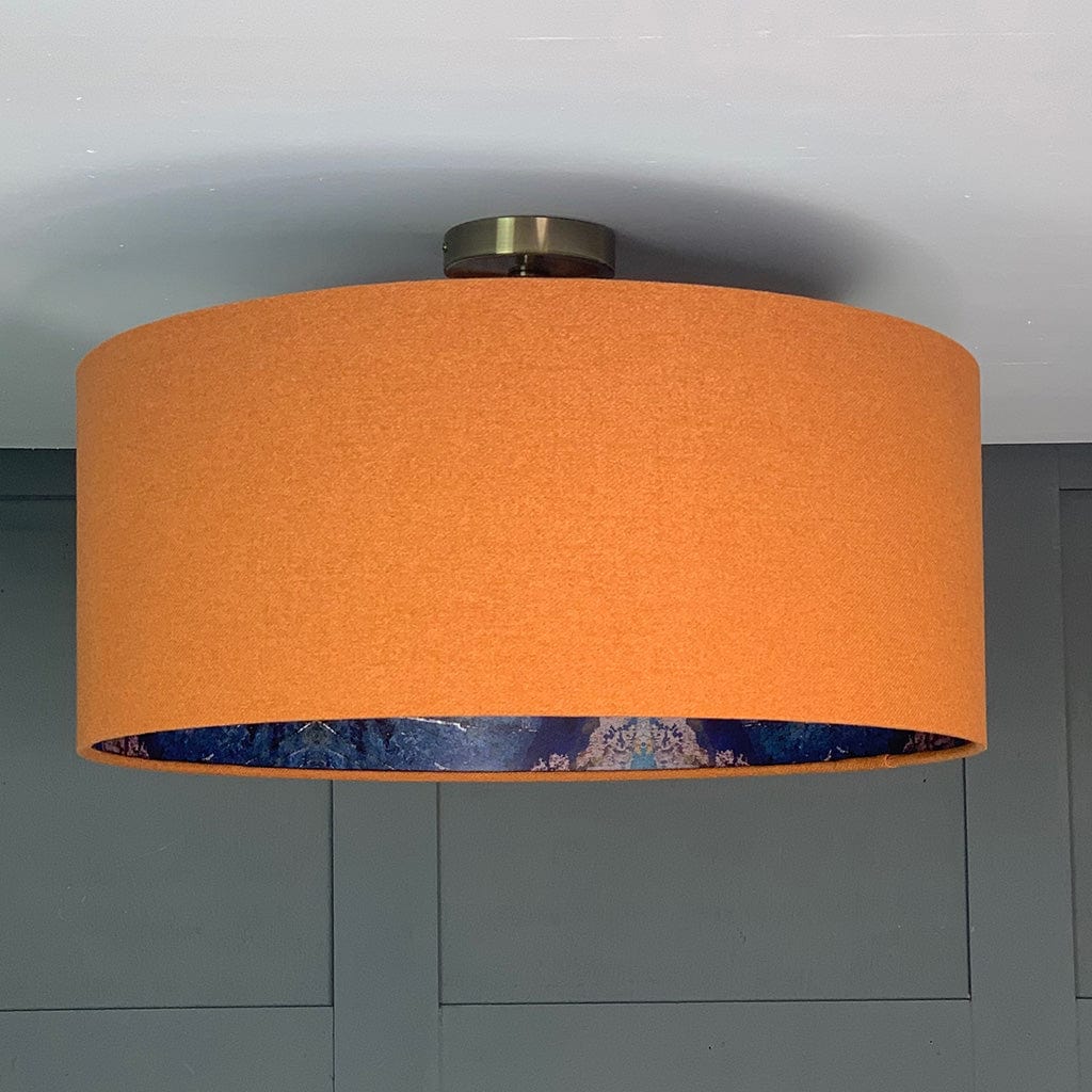 Mairi Helena Island Botanist Wallpaper Lined Pendant Shade with Finlay Tango Outer