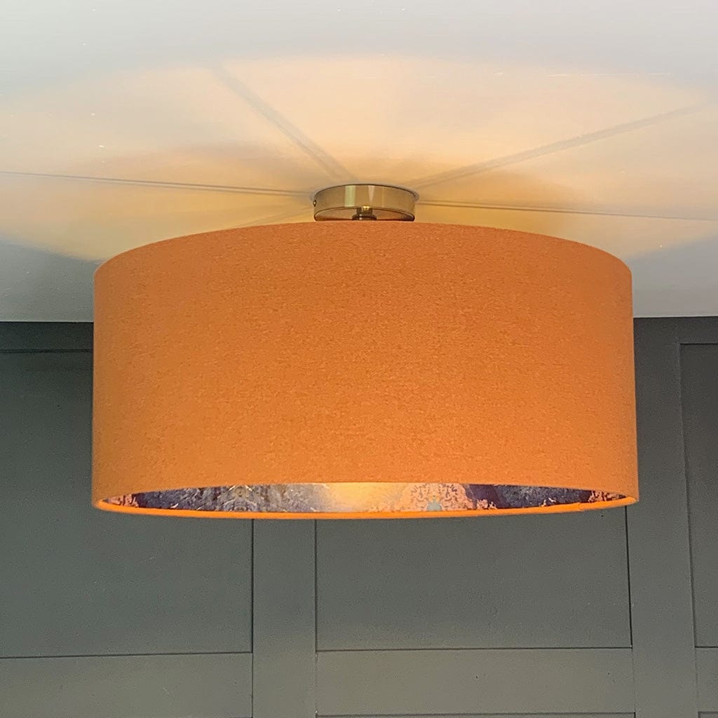 Mairi Helena Island Botanist Wallpaper Lined Pendant Shade with Finlay Tango Outer