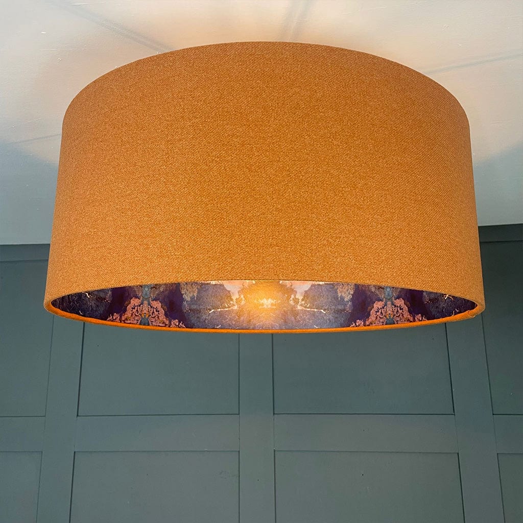 Mairi Helena Island Botanist Wallpaper Lined Pendant Shade with Finlay Tango Outer
