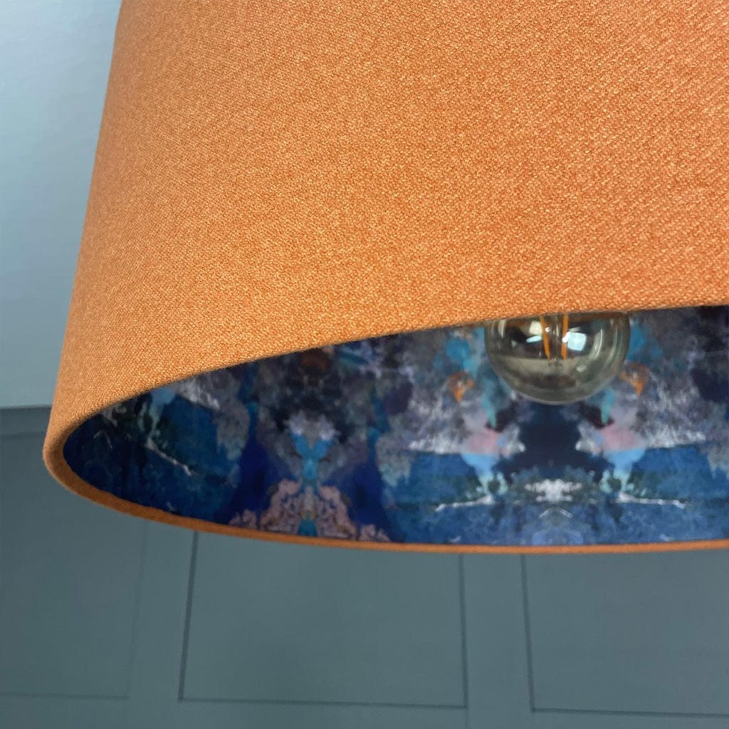 Mairi Helena Island Botanist Wallpaper Lined Pendant Shade with Finlay Tango Outer