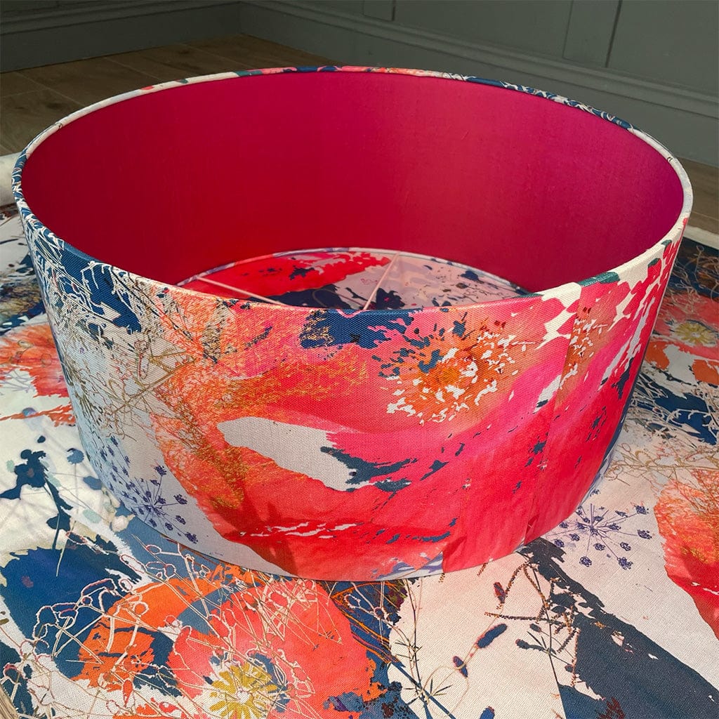 Mairi Helena Poppy Cloud Pendant Shade with Lipstick Silk Lining