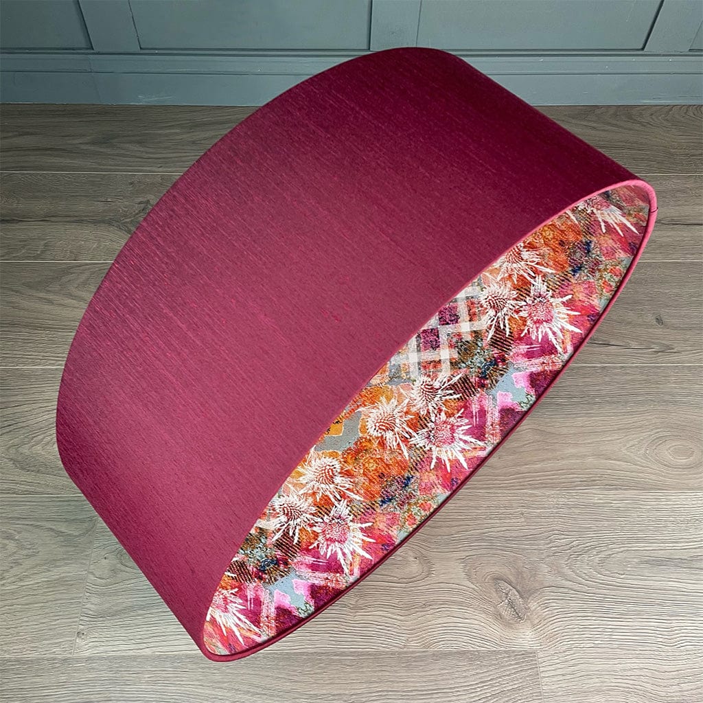 Mairi Helena Scottish Pink Thistle Pendant Shade with Dahlia Outer