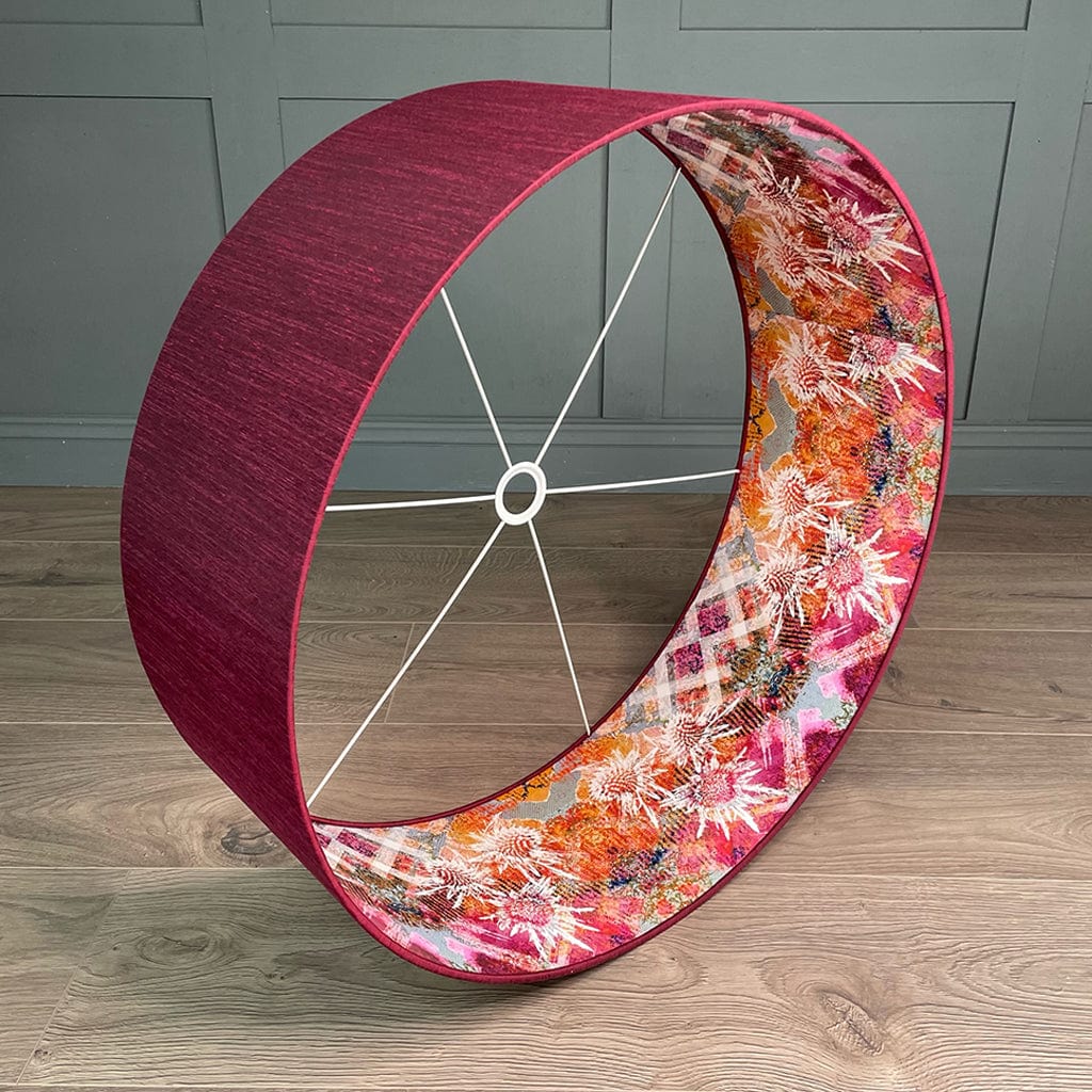 Mairi Helena Scottish Pink Thistle Pendant Shade with Dahlia Outer