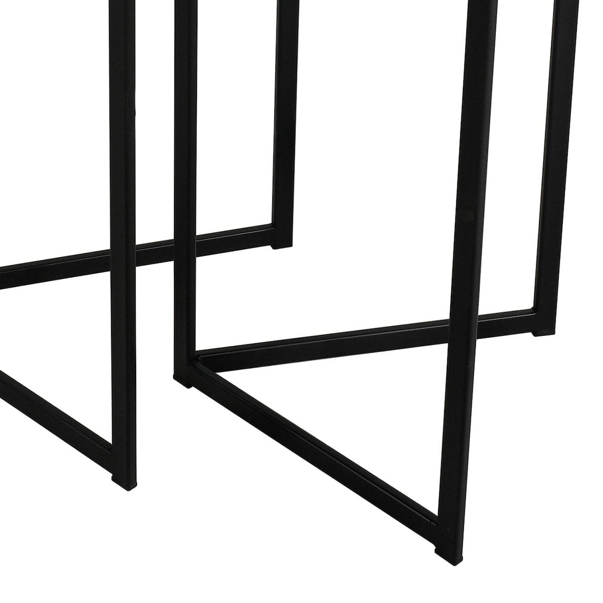 Black metal frame on a white background