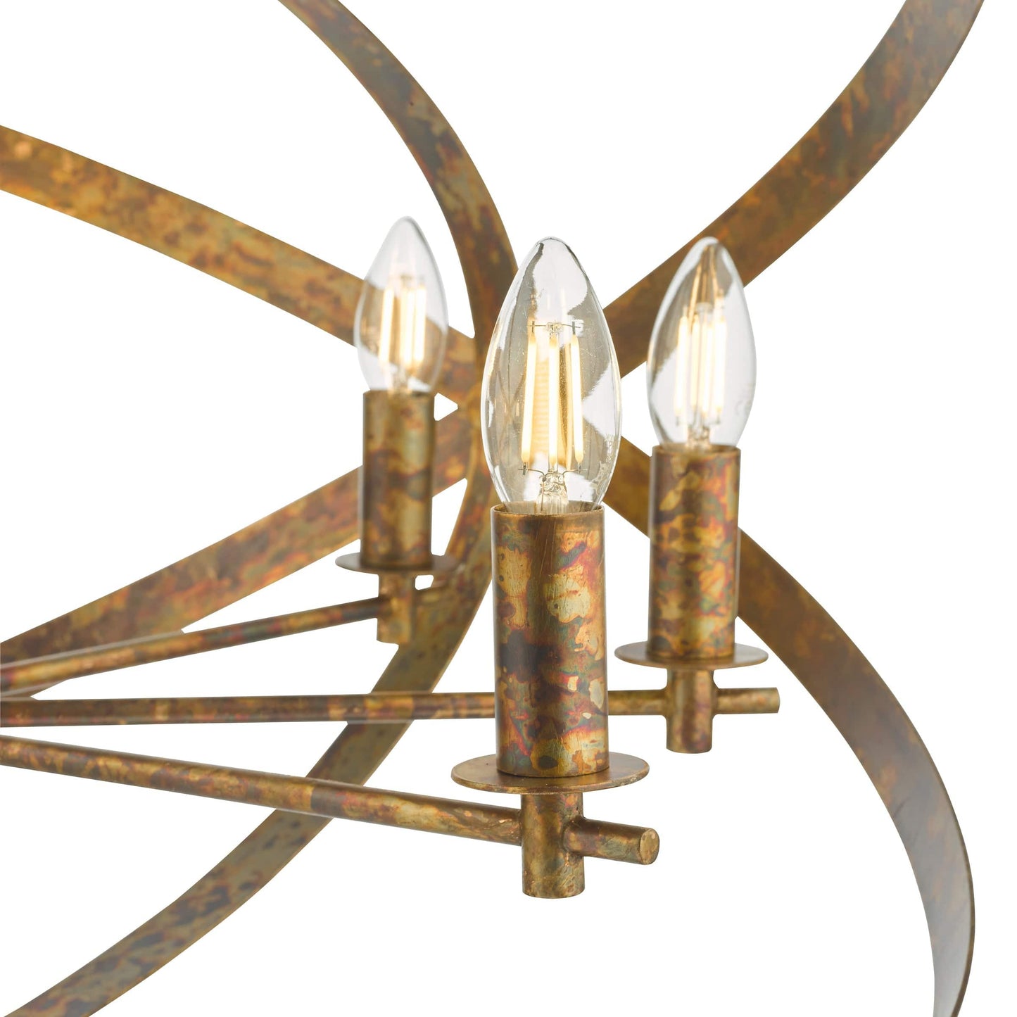 Astro Mottled Copper 8 Light Pendant