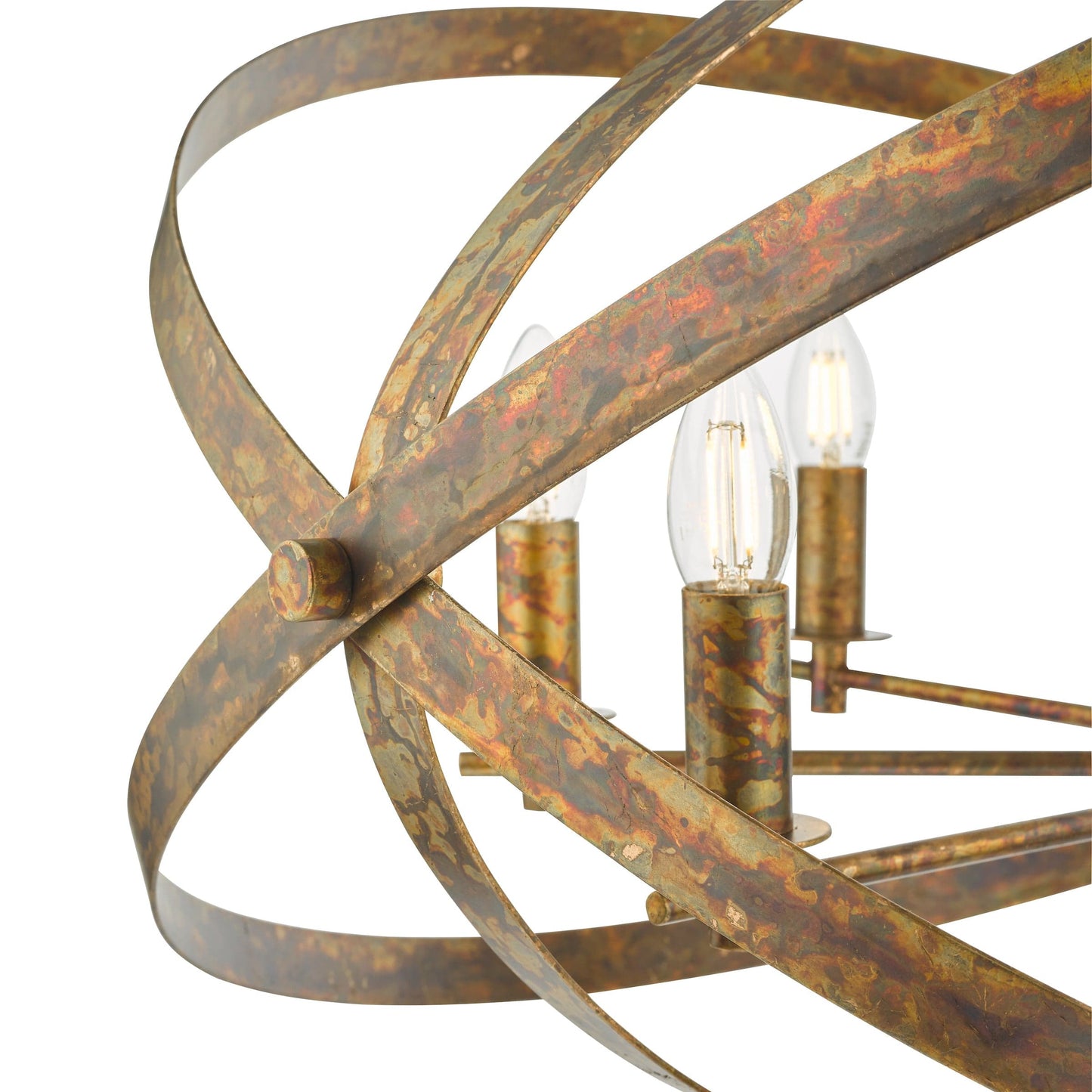Astro Mottled Copper 8 Light Pendant