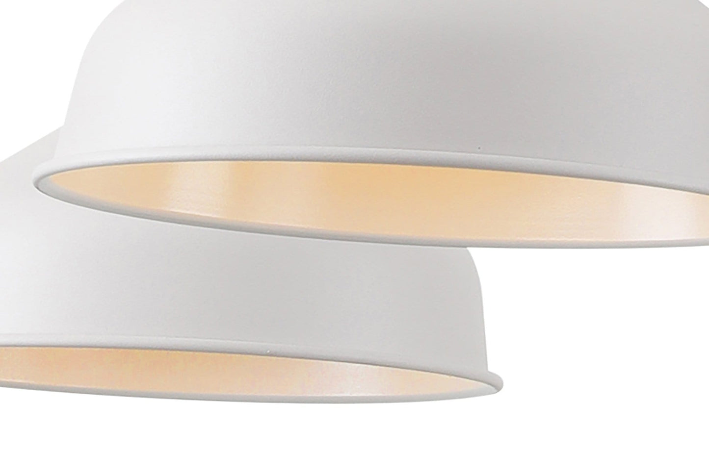 Norway 5 Light White Satin Nickel/White Pendant