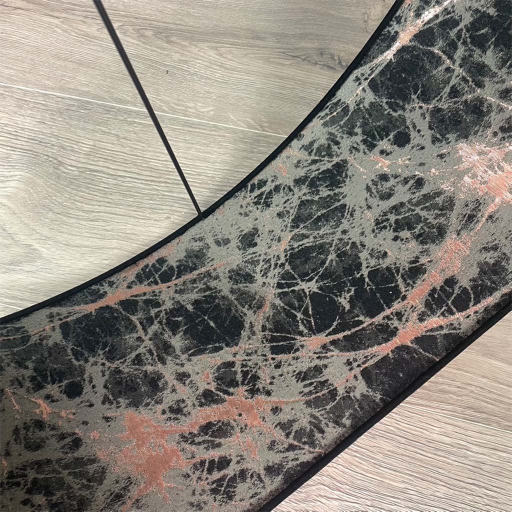 Noir Velvet Pendant Shade with Lava Bronze Fabric Inner