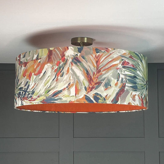 Palmyra Spice Pendant Shade with Belvoir Burnt Orange Inner