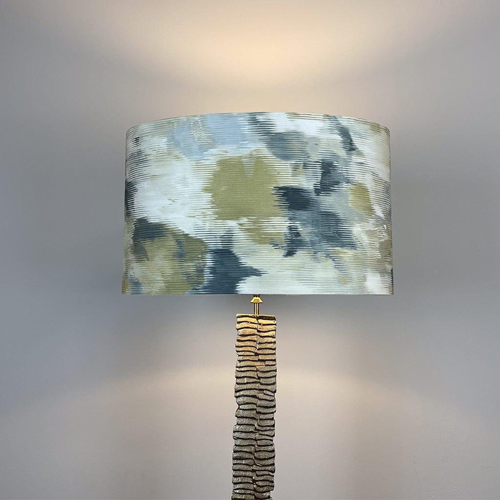 Paperbark Large Floor Lamp Opulent Gold with Choice of Harlequin Shade
