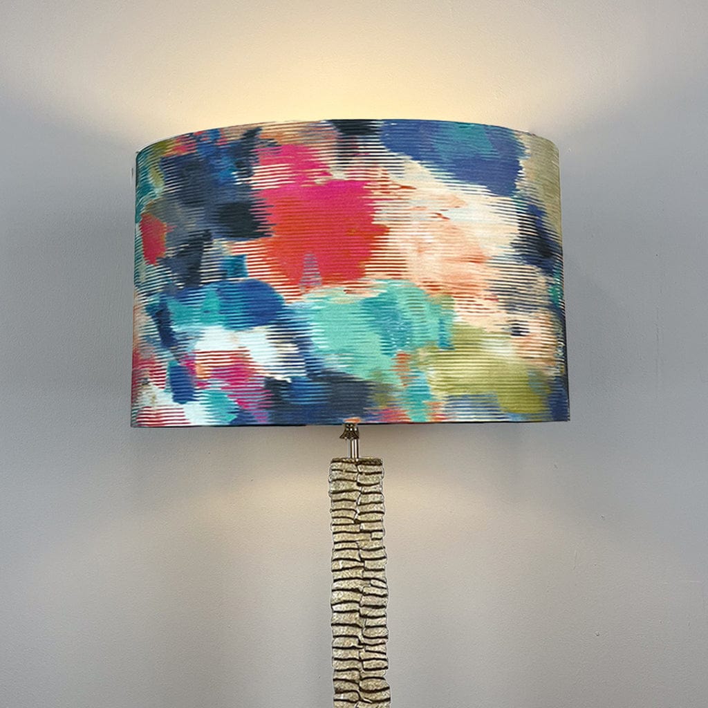 Paperbark Large Floor Lamp Opulent Gold with Choice of Harlequin Shade
