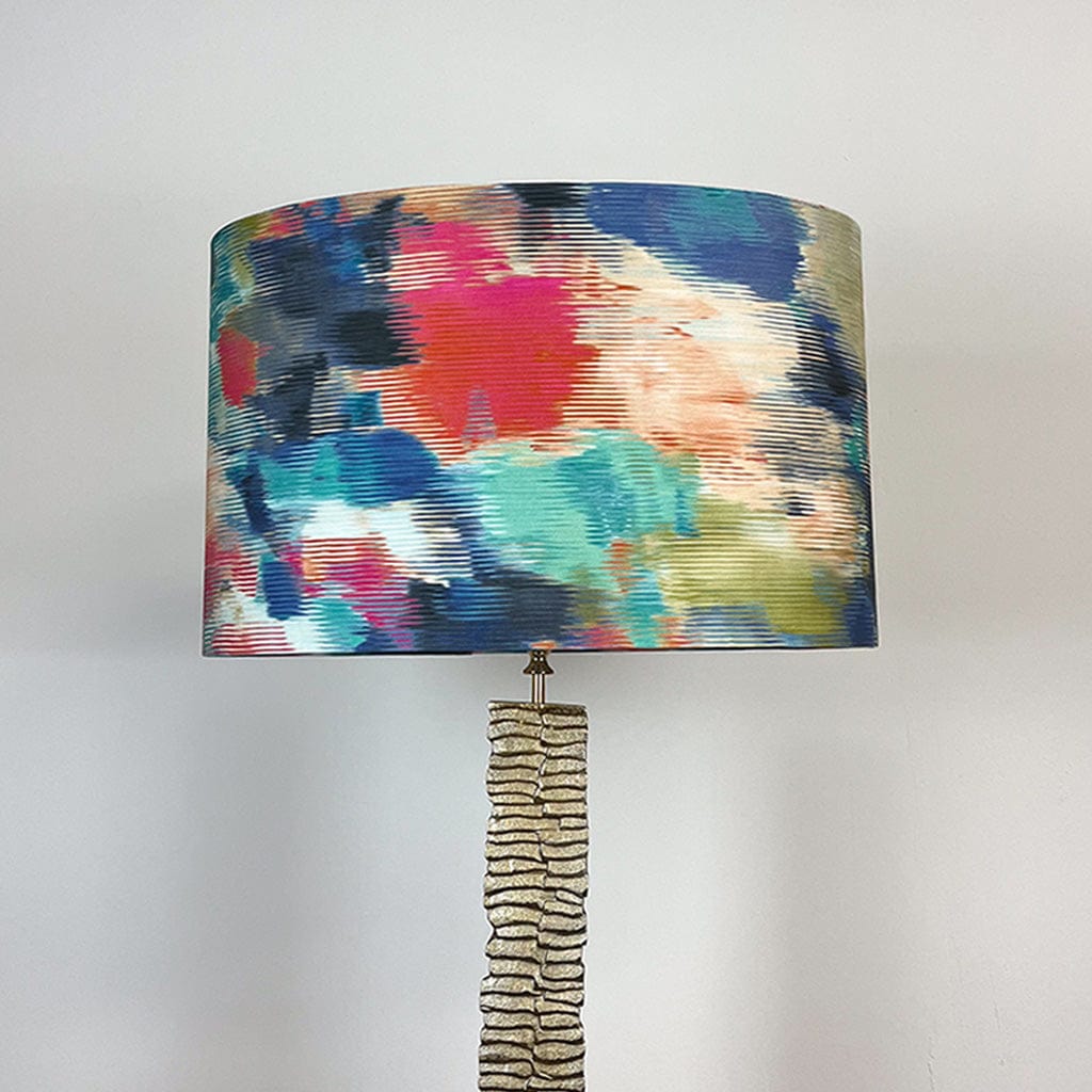 Paperbark Large Floor Lamp Opulent Gold with Choice of Harlequin Shade