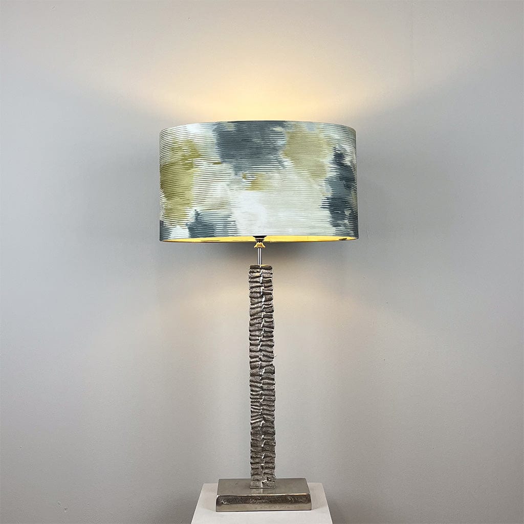 Paperbark Small Table Lamp Luxuriant Silver with Choice of Shade