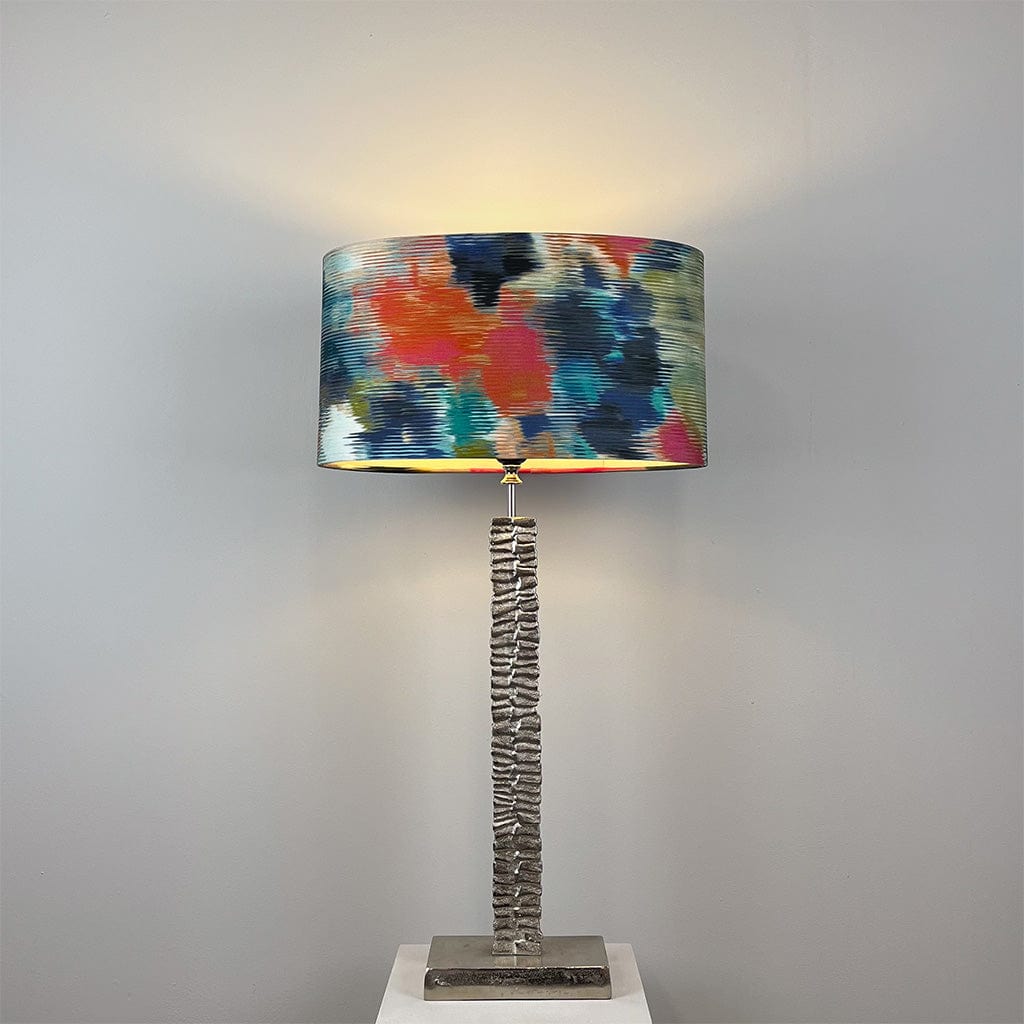Paperbark Small Table Lamp Luxuriant Silver with Choice of Shade