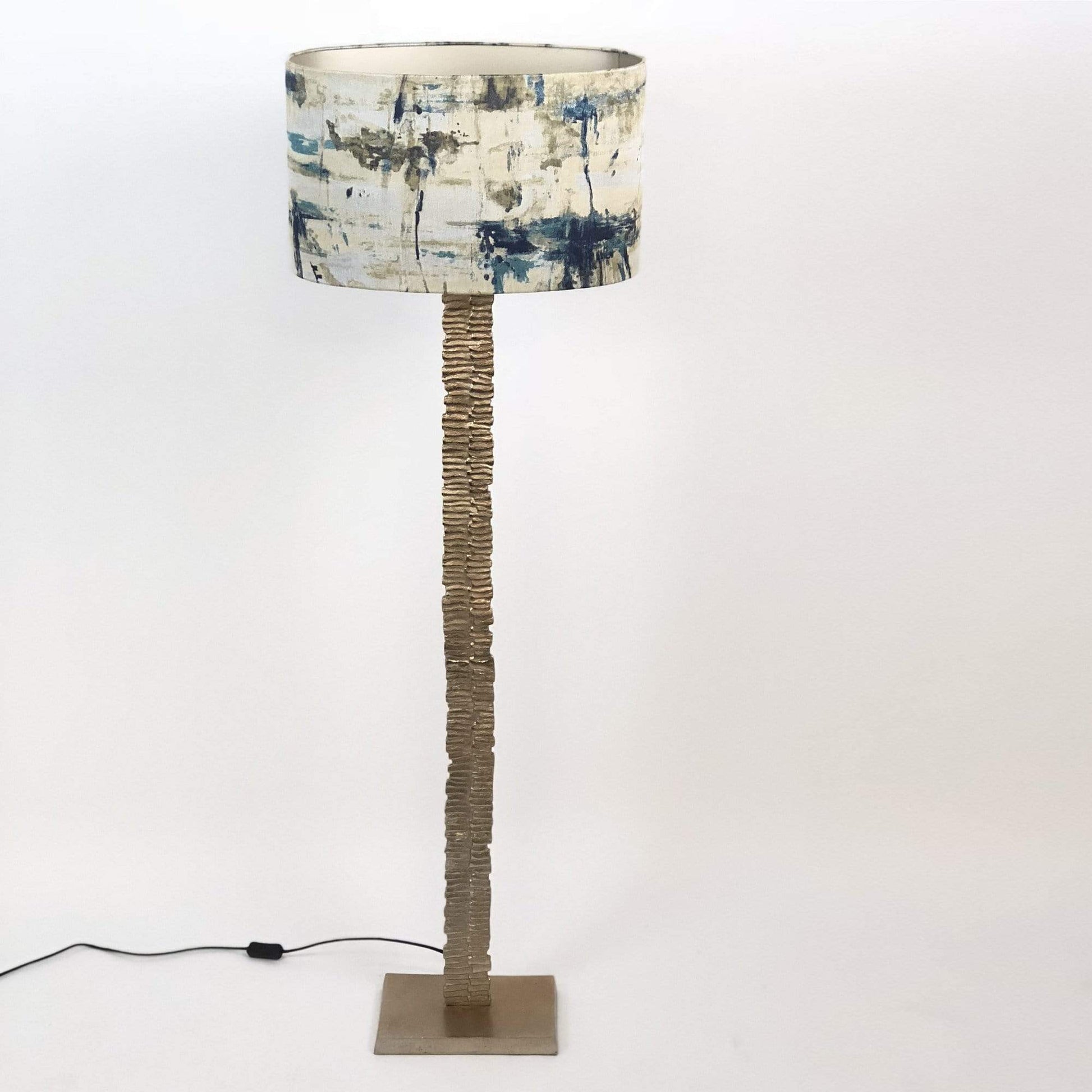 Paperbark Large Floor Lamp Opulent Gold with Hazel 3 Shade