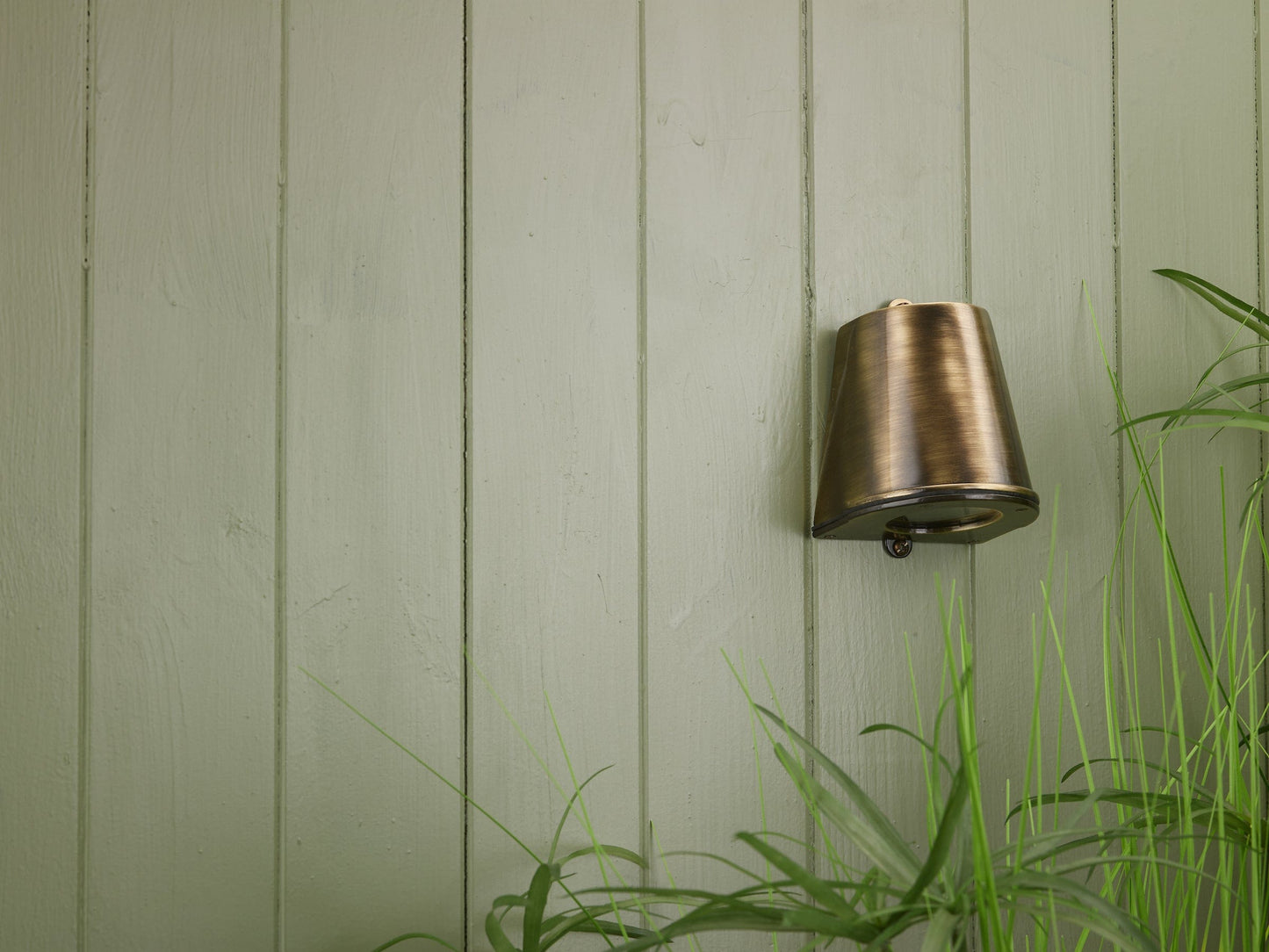David Hunt Strait Antique Brass LED Wall Light