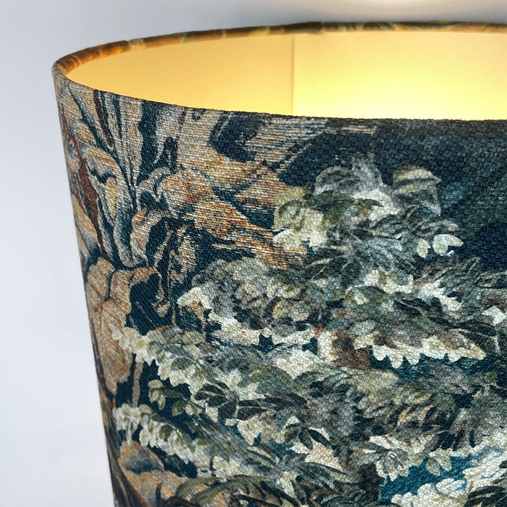 Pamplona Ceramic Green Table Lamp with Elysian Forest Lampshade