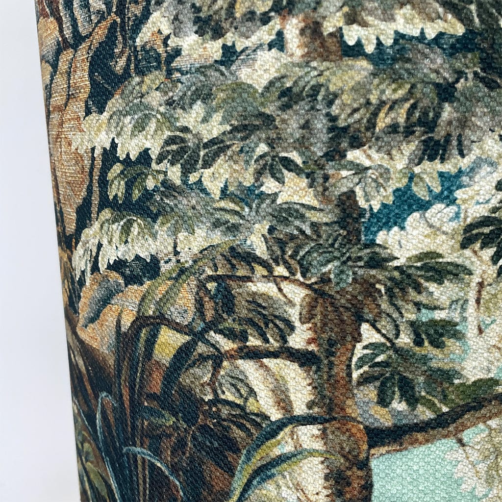 Pamplona Ceramic Green Table Lamp with Elysian Forest Lampshade