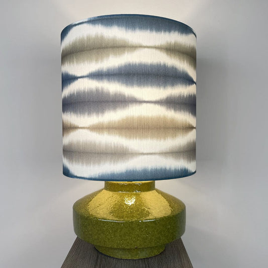 Pamplona Ceramic Green Table Lamp with Usuko Ink Slate Lampshade