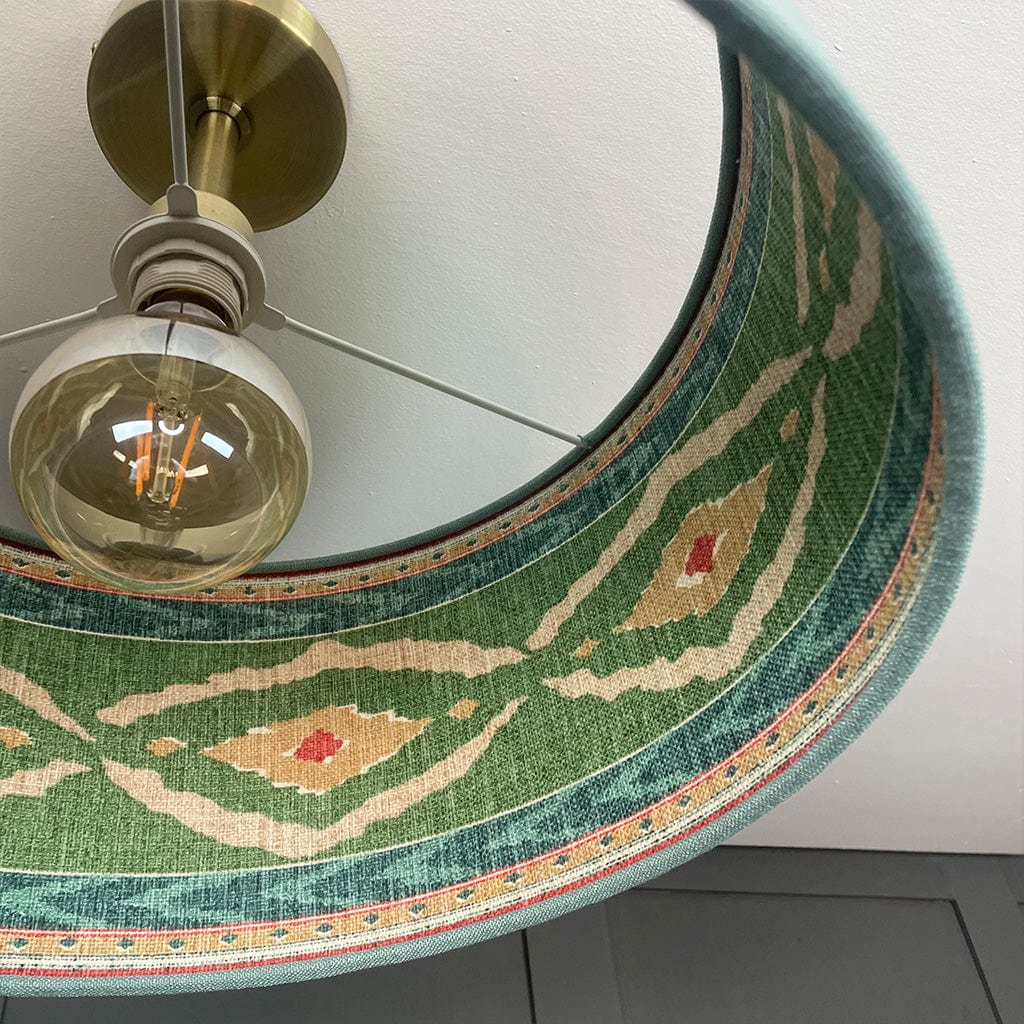 Saxon Cambridge Pendant Shade with Santana Malachite Lining