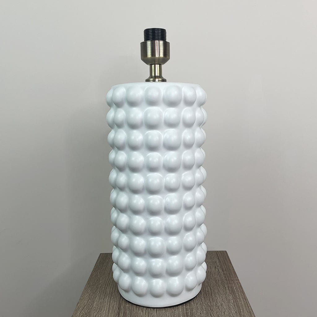 Sohan White Bobble Table Lamp with Mikado Rainbow Lampshade