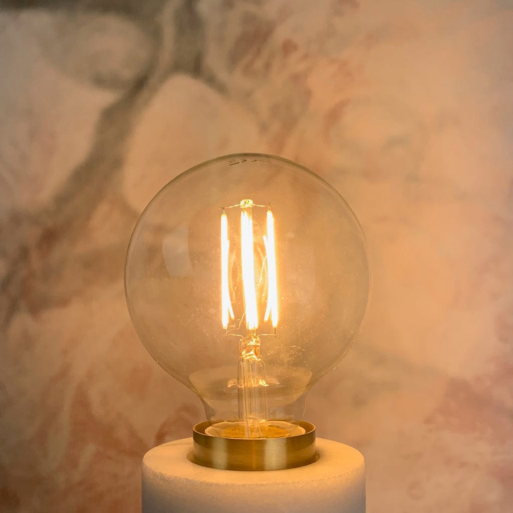 2 x E27 Clear 95mm Globe Dimmable Bundle