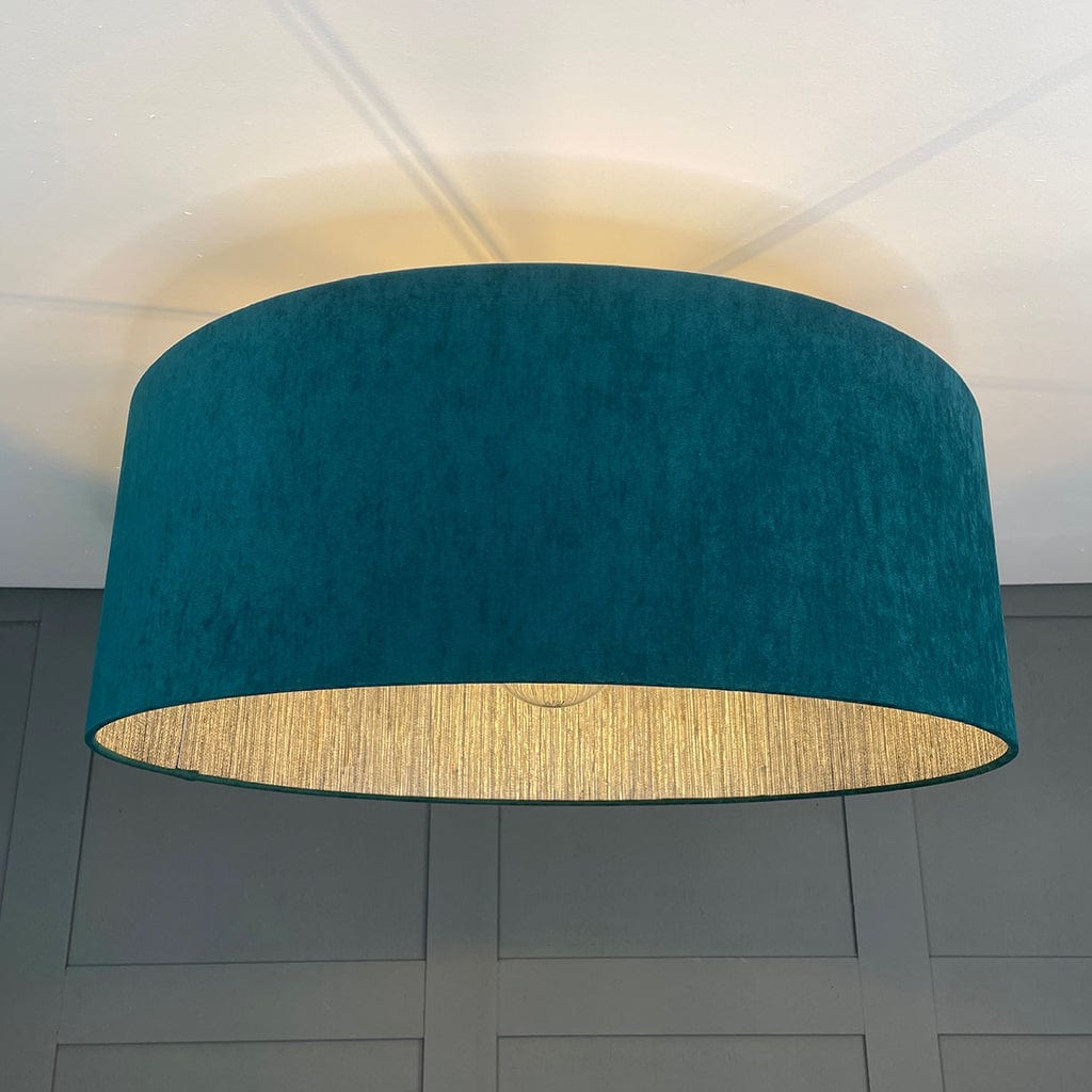 Seri Mineral Wallpaper Lined Pendant Shade with Belvoir Teal