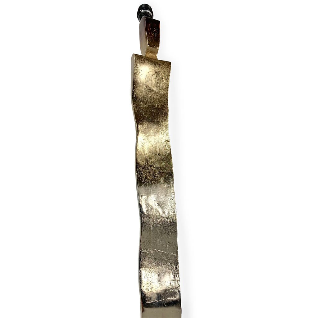 Totem Nickel & Champagne Floor Lamp with Rocke Bespoke Shade