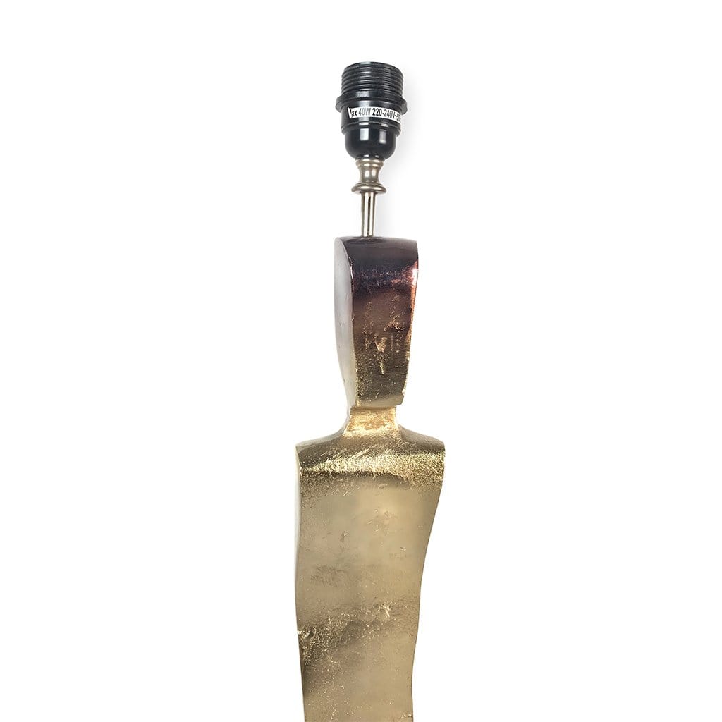Totem Nickel & Champagne Floor Lamp with Rocke Bespoke Shade