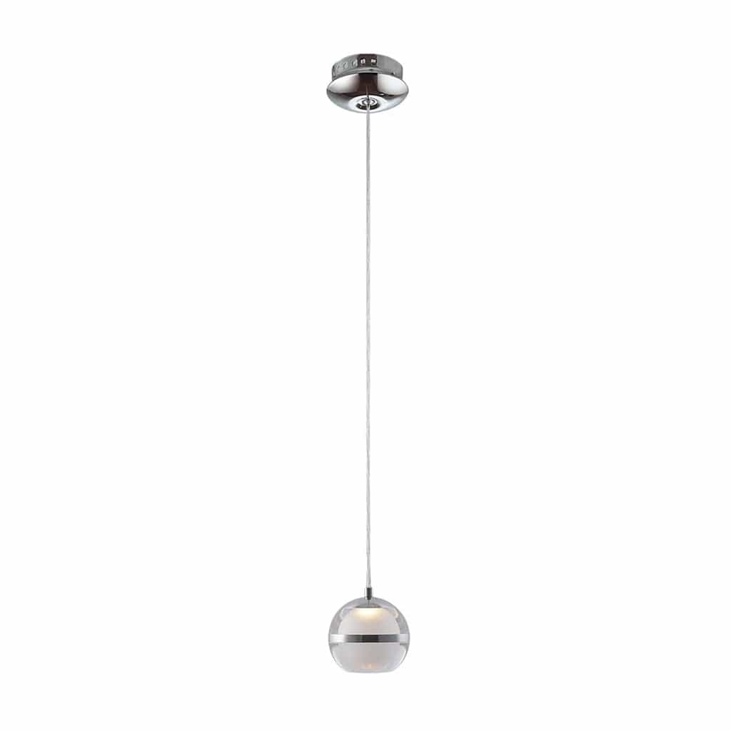 Banda Single LED Polished Chrome Pendant