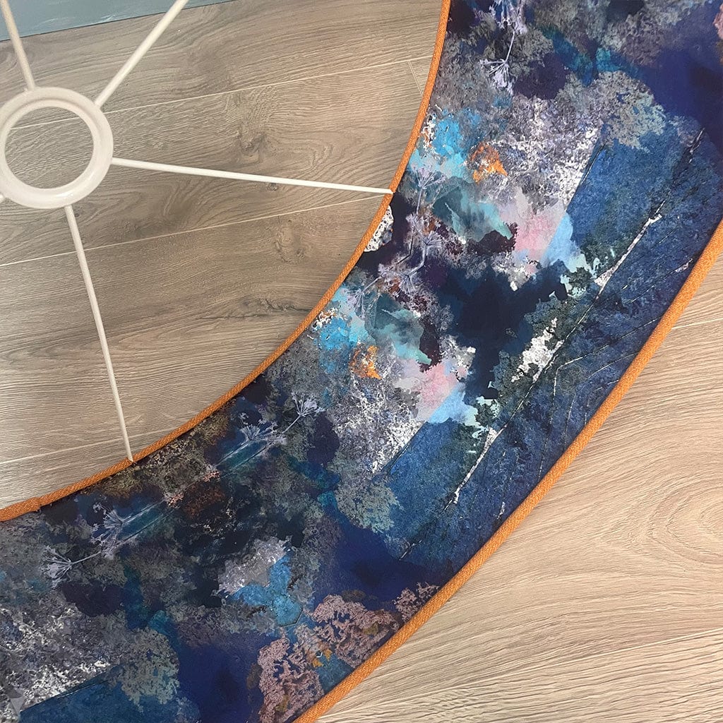 Mairi Helena Island Botanist Wallpaper Lined Pendant Shade with Finlay Tango Outer