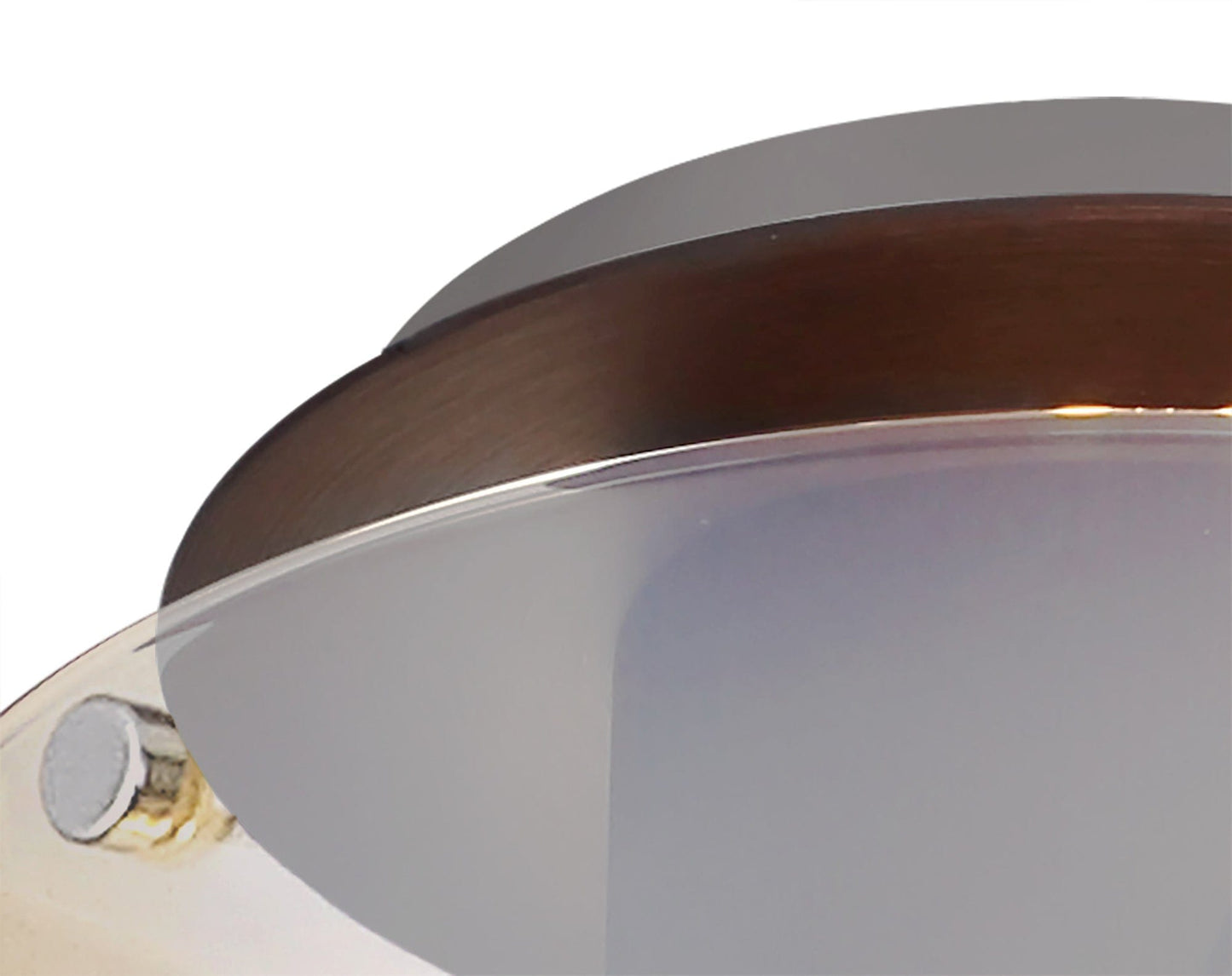 Moonlight Round 1 Light Mocha Flush Ceiling Light