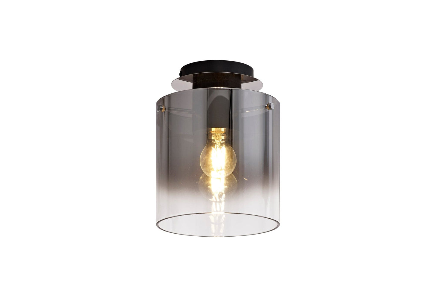Moonlight Round 1 Light Mocha Flush Ceiling Light