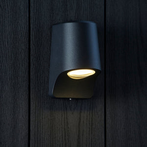 Wing Textured Black LED Wall Light