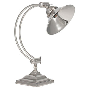 Shiny Nickel Task Table Lamp