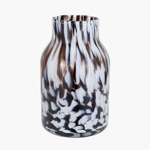 Tortoiseshell Tall Glass Vase