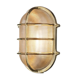 David Hunt Admiral Large Oval Brass Outdoor Wall