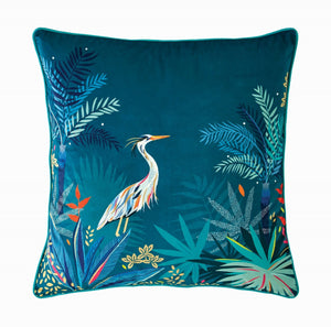 Heron Teal Cushion 50cm x 50cm