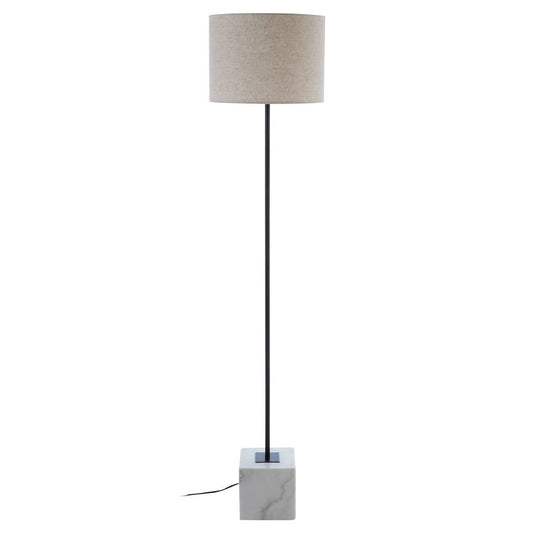 Marble Floor Lamp White with Shade