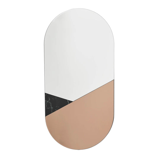 Jalisa Oval Mirror Rose Gold & Black