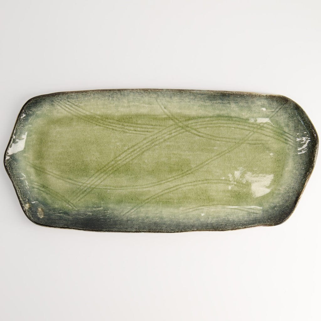 Yamasaki Organic Glassy Green Dinner Plate