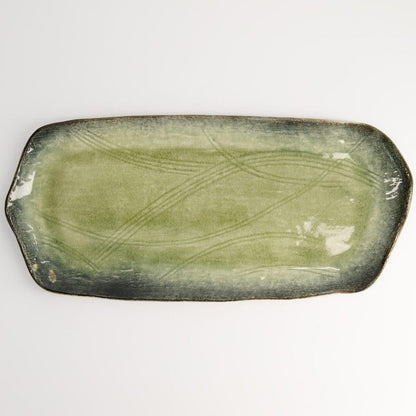 Yamasaki Organic Glassy Green Dinner Plate