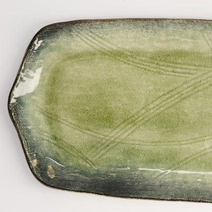 Yamasaki Organic Glassy Green Dinner Plate