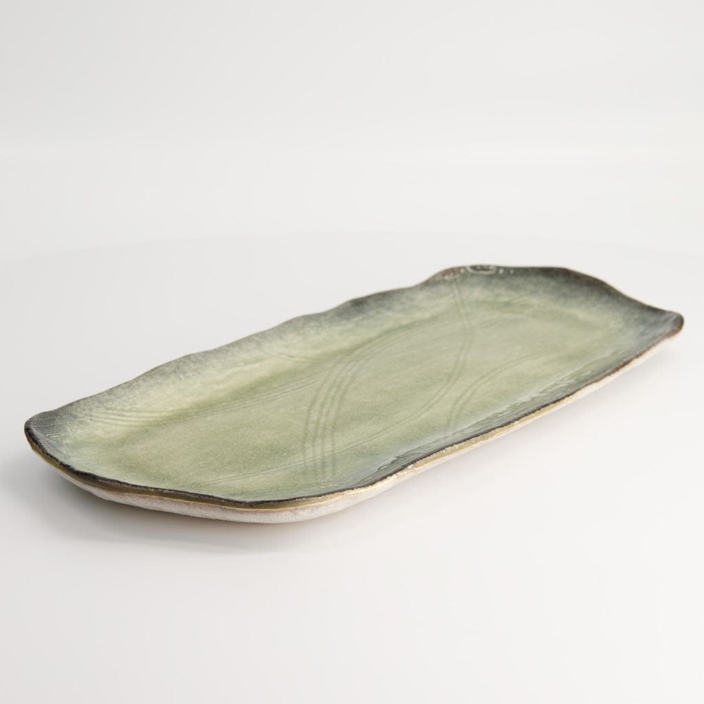 Yamasaki Organic Glassy Green Dinner Plate