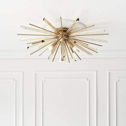 Nova 4 Light Antique brass flush