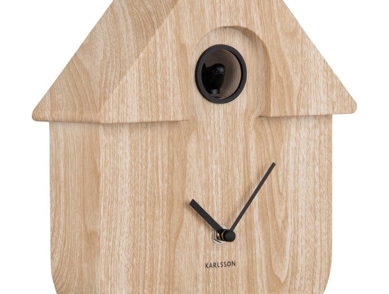 Modern Cuckoo Light Wood ABS Wall Clock