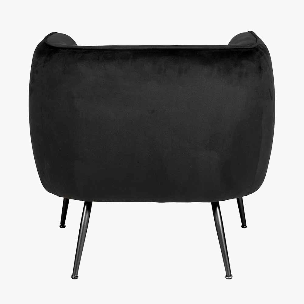 Lucca Black Velvet Chair